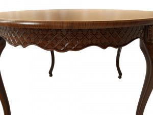 classic table with carvings 2100 3D Model