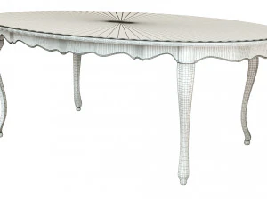 classic table with carvings 2100 3D Model