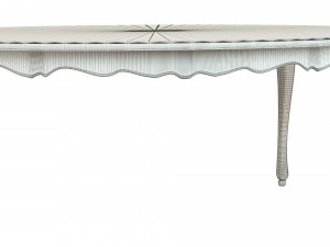 classic table with carvings 2100 3D Model