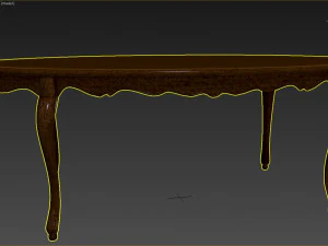 classic table with carvings 2100 3D Model