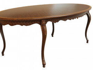 classic table with carvings 2400 Modèle 3D