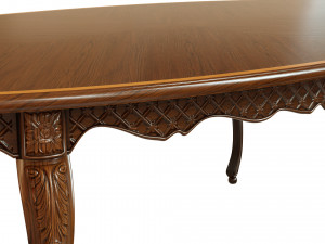 classic table with carvings 2400 Modèle 3D