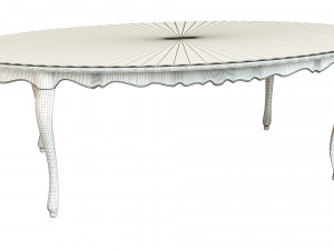 classic table with carvings 2400 Modèle 3D