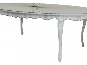 classic table with carvings 2400 Modèle 3D