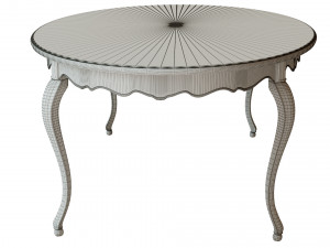 classic table with carvings 2400 Modèle 3D