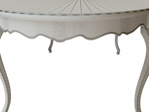 classic table with carvings 2400 Modèle 3D