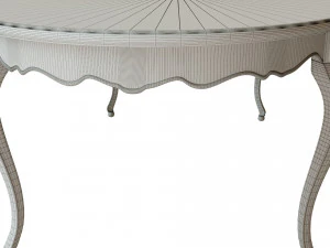 classic table with carvings 2400 3D Model