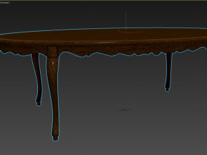 classic table with carvings 2400 Modèle 3D