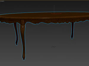 classic table with carvings 2400 3D Model