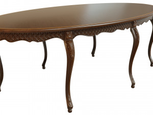 classic table with carvings 2700 3D मॉडल