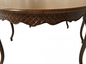 classic table with carvings 2700 3D मॉडल
