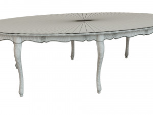 classic table with carvings 2700 3D मॉडल