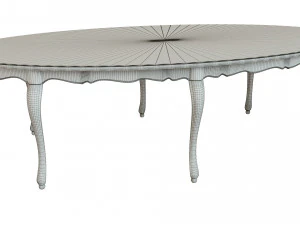 classic table with carvings 2700 3D Model