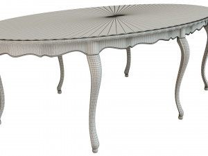 classic table with carvings 2700 3D मॉडल