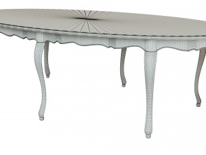 classic table with carvings 2700 3D मॉडल