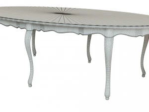 classic table with carvings 2700 3D Model