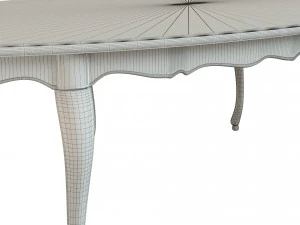 classic table with carvings 2700 3D Model