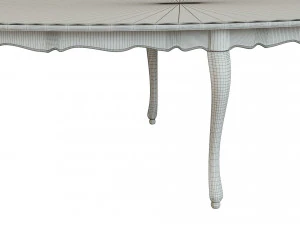 classic table with carvings 2700 3D Model