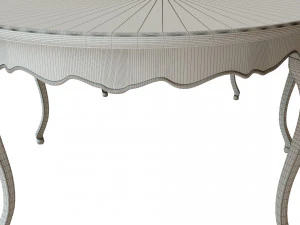 classic table with carvings 2700 3D Model