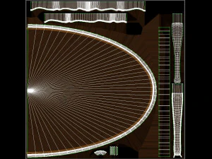 classic table with carvings 2700 3D Model