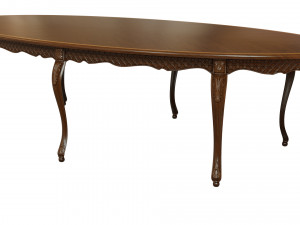 classic table with carvings 3000 3D Model