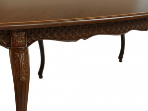 classic table with carvings 3000 3D Model