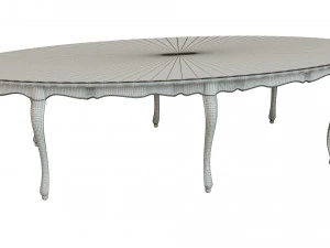 classic table with carvings 3000 3D Model