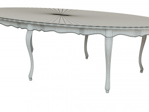 classic table with carvings 3000 3D Model