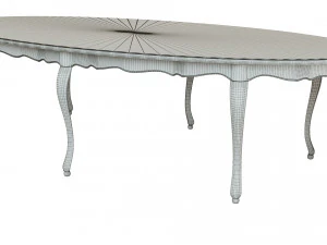 classic table with carvings 3000 3D Model