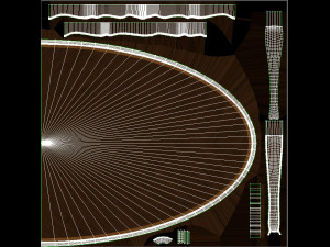 classic table with carvings 3000 3D Model