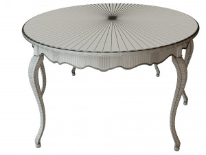 classic table with carvings 3000 3D Model