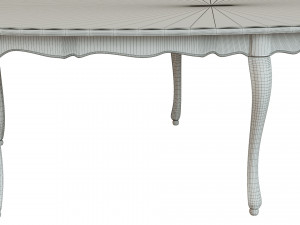 classic table with carvings 3000 3D Model