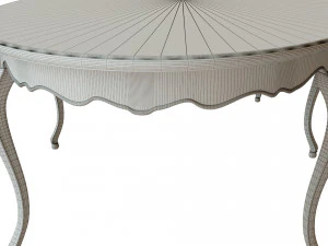 classic table with carvings 3000 3D Model