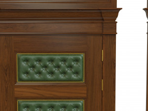 classic wooden door 02 3D Model