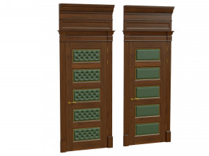 classic wooden door 02 3D Model