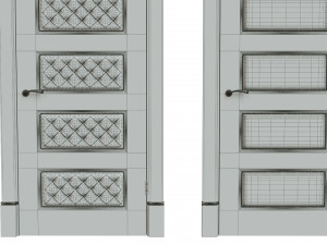 classic wooden door 02 3D Model