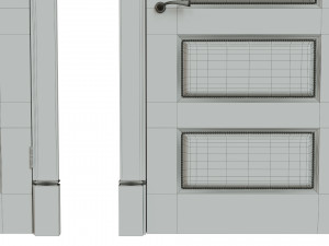 classic wooden door 02 3D Model