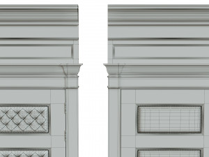 classic wooden door 02 3D Model