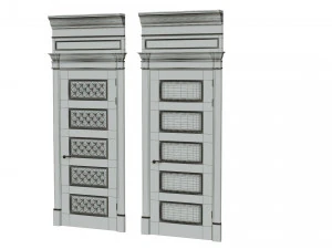 classic wooden door 02 3D Model