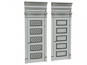 classic wooden door 02 3D Model