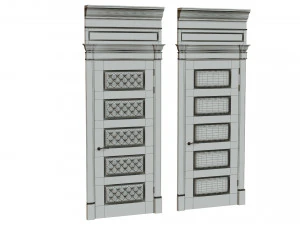classic wooden door 02 3D Model