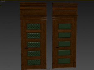 classic wooden door 02 3D Model