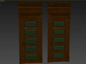 classic wooden door 02 3D Model