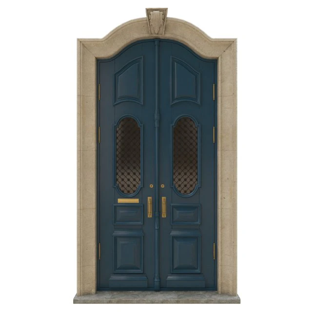 entrance classic door 17 3D Model .c4d .max .obj .3ds .fbx .stl .blend 