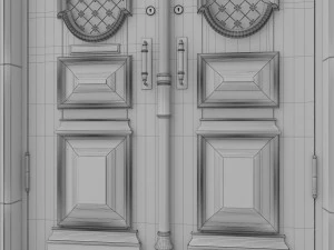 entrance classic door 17 3D Model