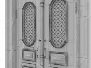 entrance classic door 17 3D Model