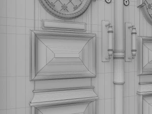 entrance classic door 17 3D Model
