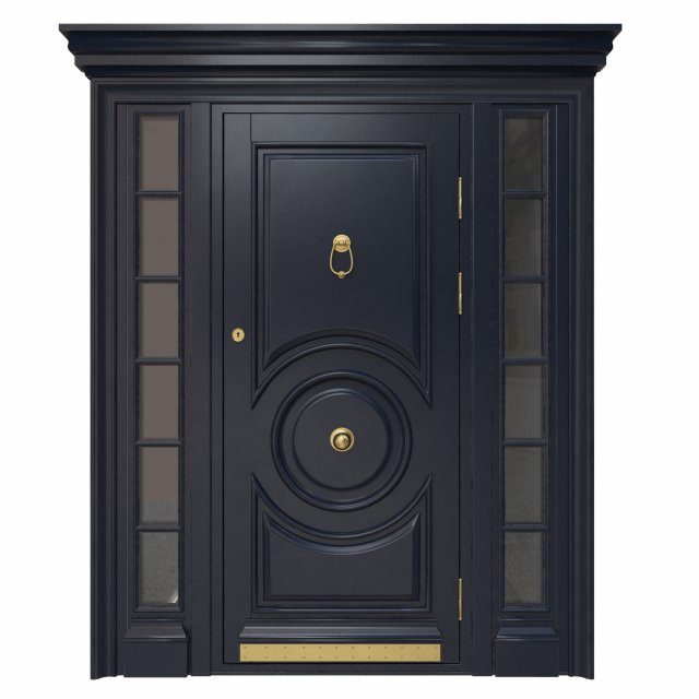 entrance classic door 16 3D Модель .c4d .max .obj .3ds .fbx .stl .blend