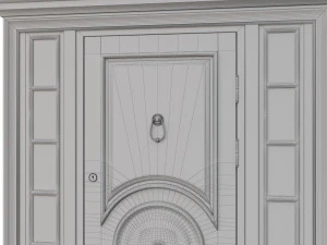 entrance classic door 16 3D Model