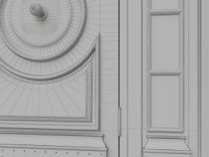 entrance classic door 16 3D Модель